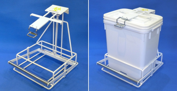 医療廃棄物容器用超低床ホルダー